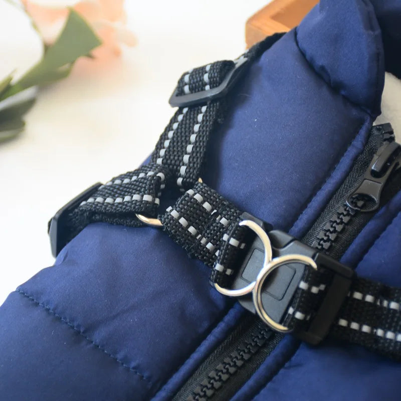 El arnés chaleco para perro de invierno impermeable con forro de piel