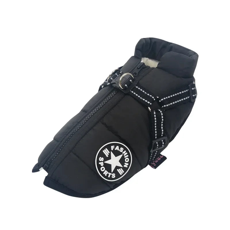 El arnés chaleco para perro de invierno impermeable con forro de piel