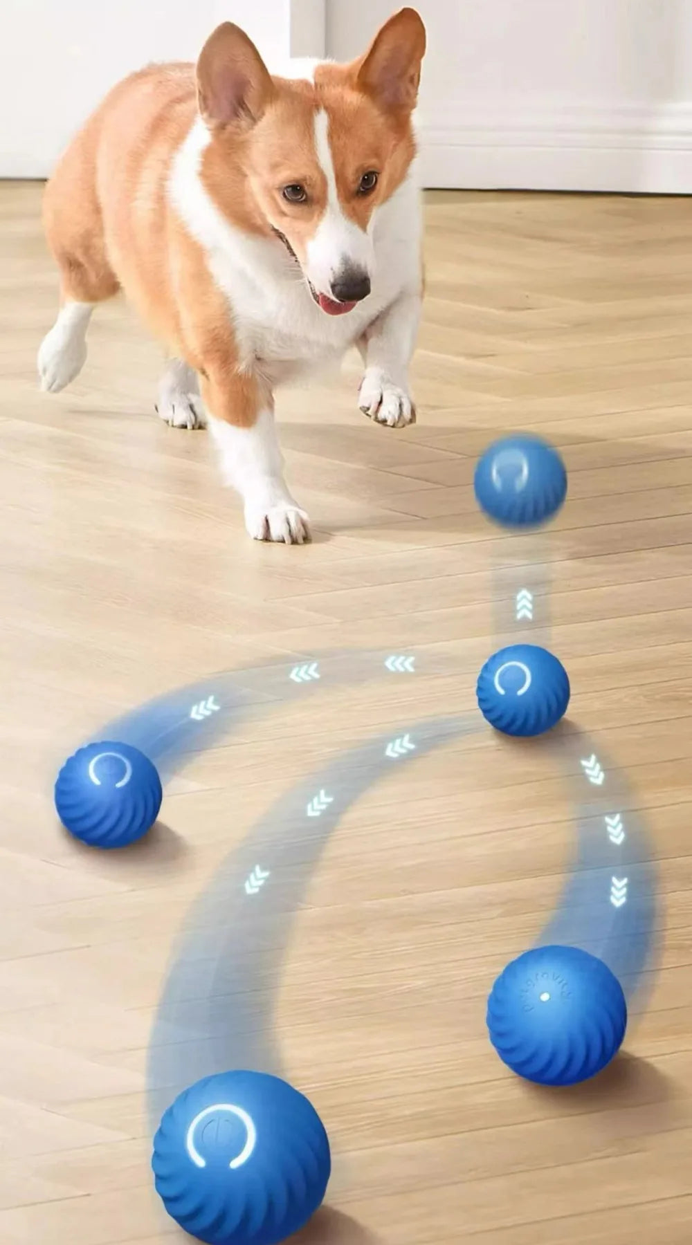 La pelota interactiva recargable USB Fur para perros