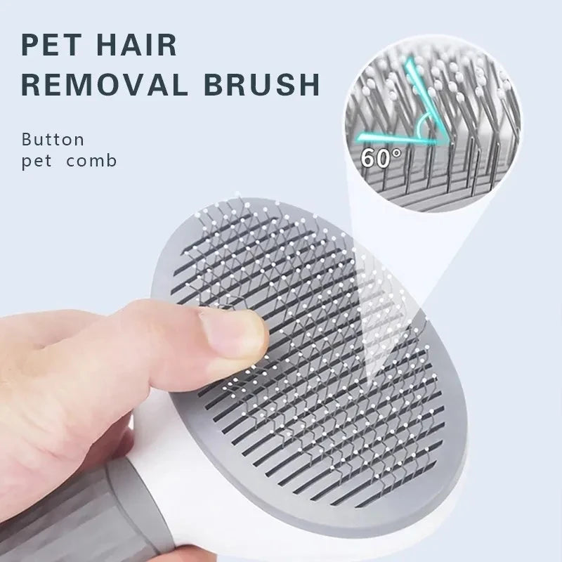 The Fur Self-Cleaning Pet Grooming Brush