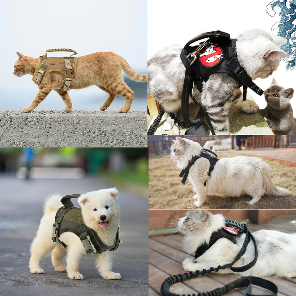 El chaleco arnés táctico anti-escape para gatos The Fur