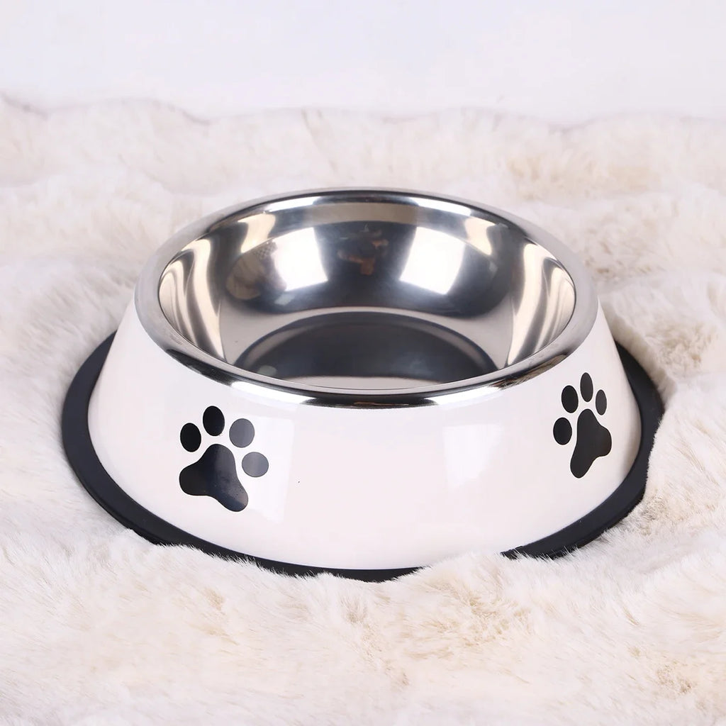 El cuenco de acero inoxidable Fur para mascotas