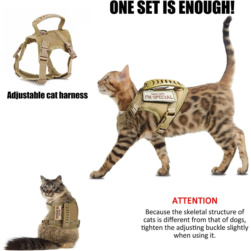 El chaleco arnés táctico anti-escape para gatos The Fur