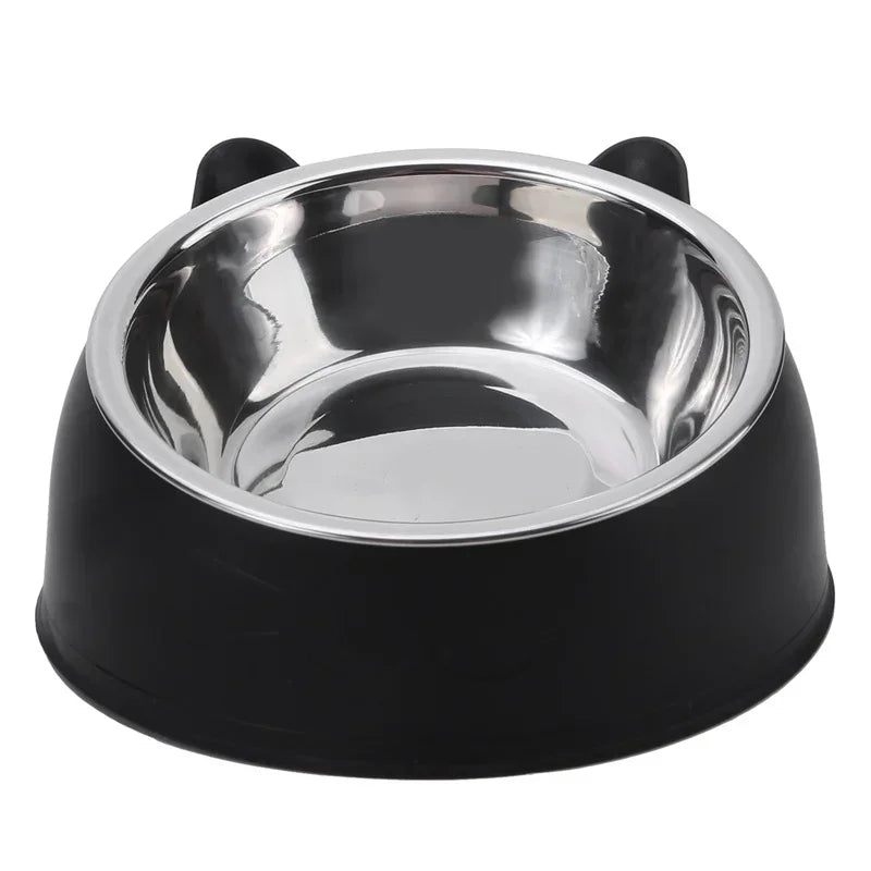 El cuenco Fur Tilted de acero inoxidable para gatos y cachorros