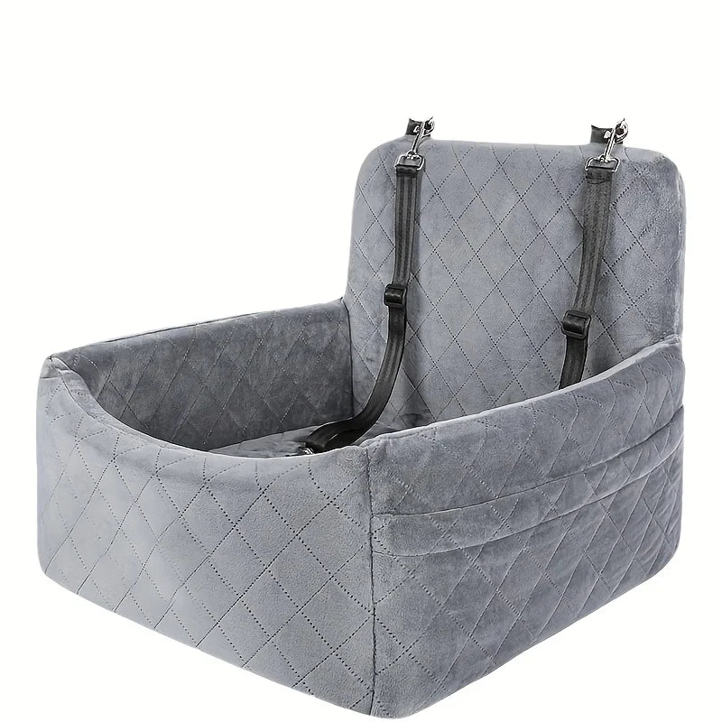 La cama de viaje lavable de piel para mascotas para el coche