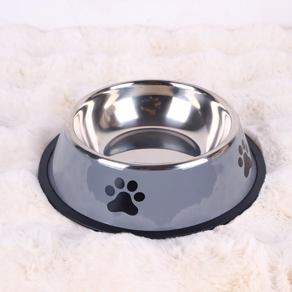 El cuenco de acero inoxidable Fur para mascotas