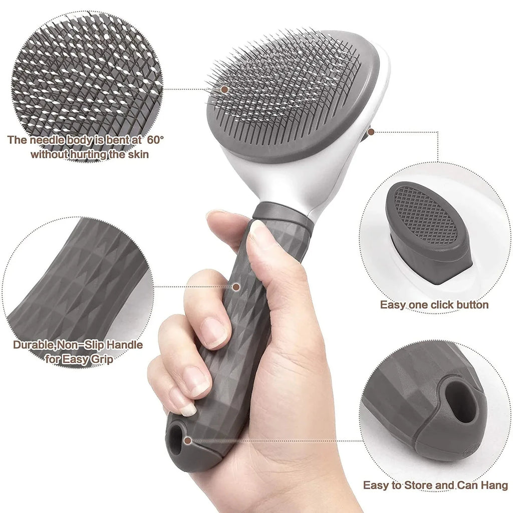 The Fur Self-Cleaning Pet Grooming Brush