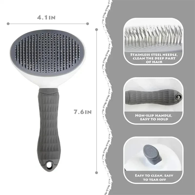 The Fur Self-Cleaning Pet Grooming Brush