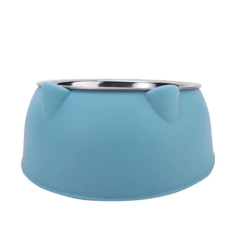 El cuenco Fur Tilted de acero inoxidable para gatos y cachorros