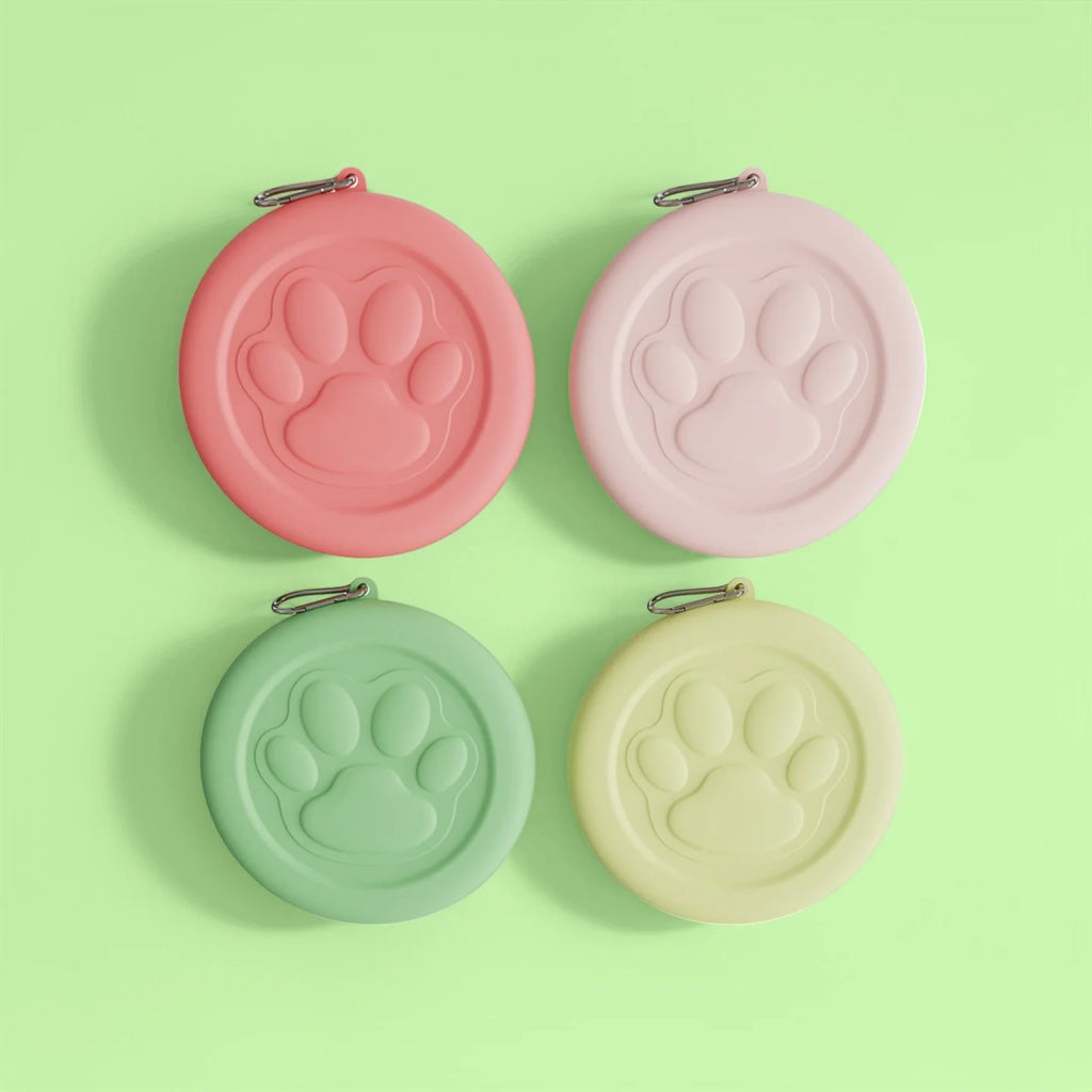El cuenco de viaje 2 en 1 para mascotas Fur con almacenamiento de golosinas