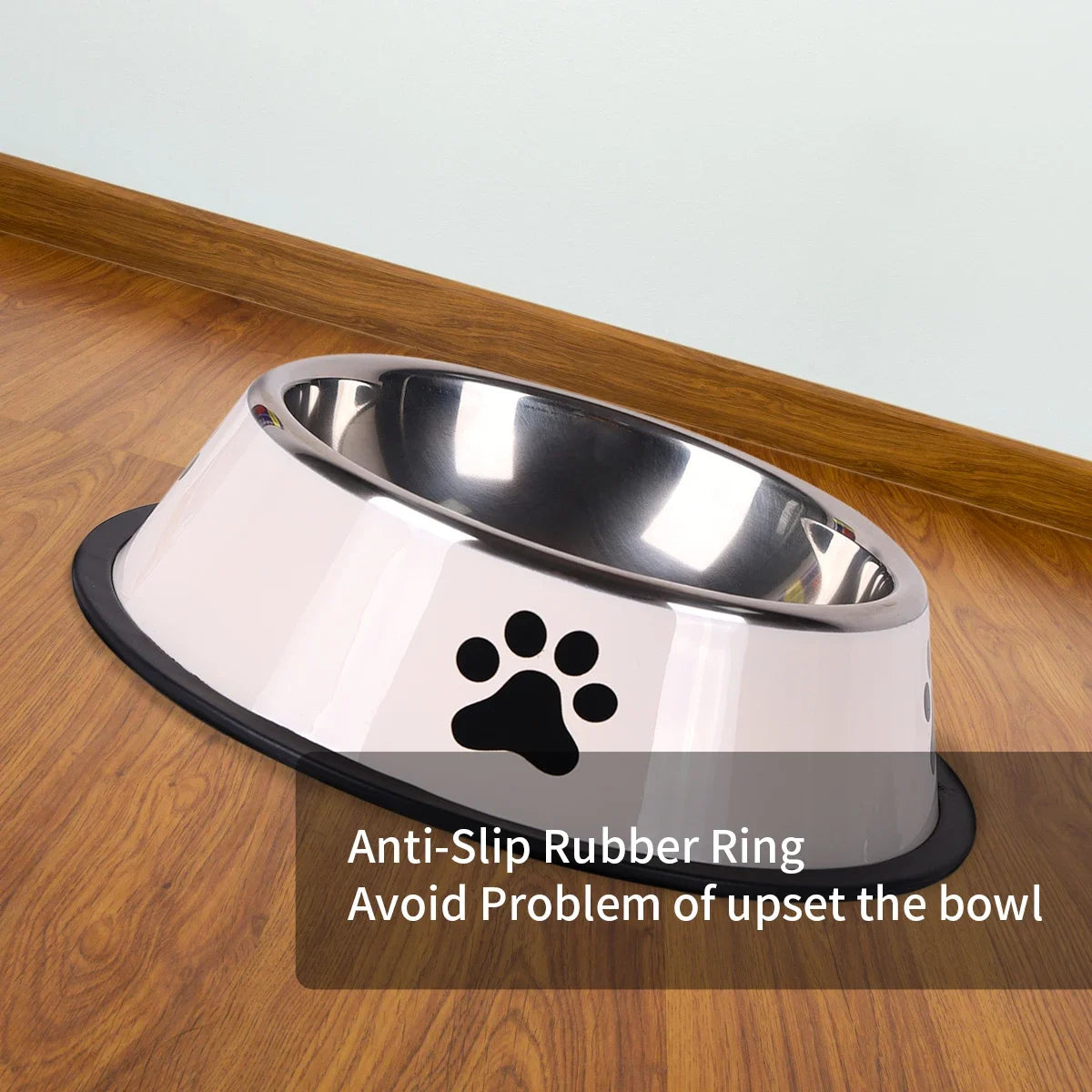 El cuenco de acero inoxidable Fur para mascotas