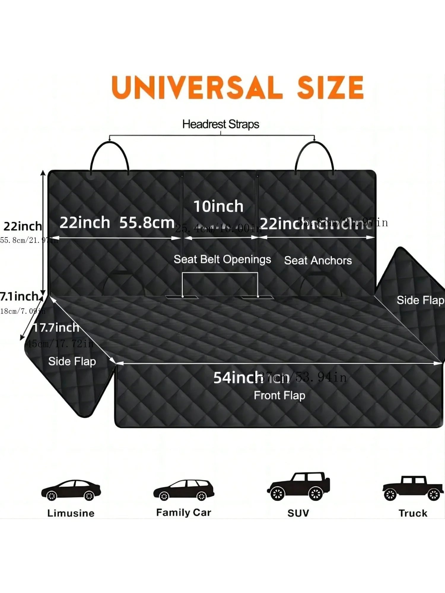 La funda impermeable de felpa para asiento de coche de perro con acceso al reposabrazos