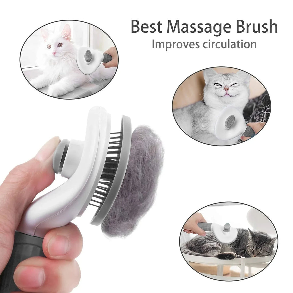 The Fur Self-Cleaning Pet Grooming Brush