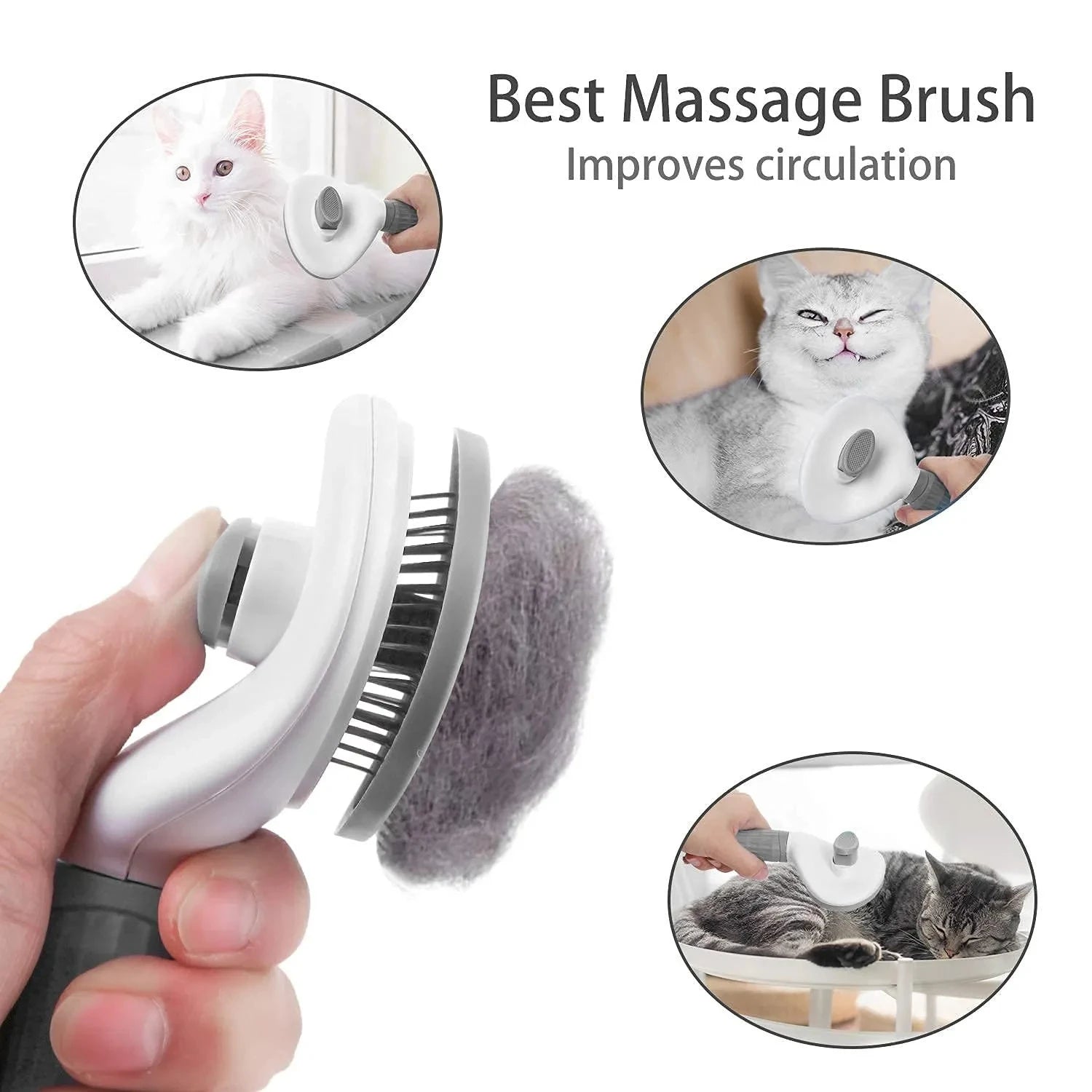 The Fur Self-Cleaning Pet Grooming Brush