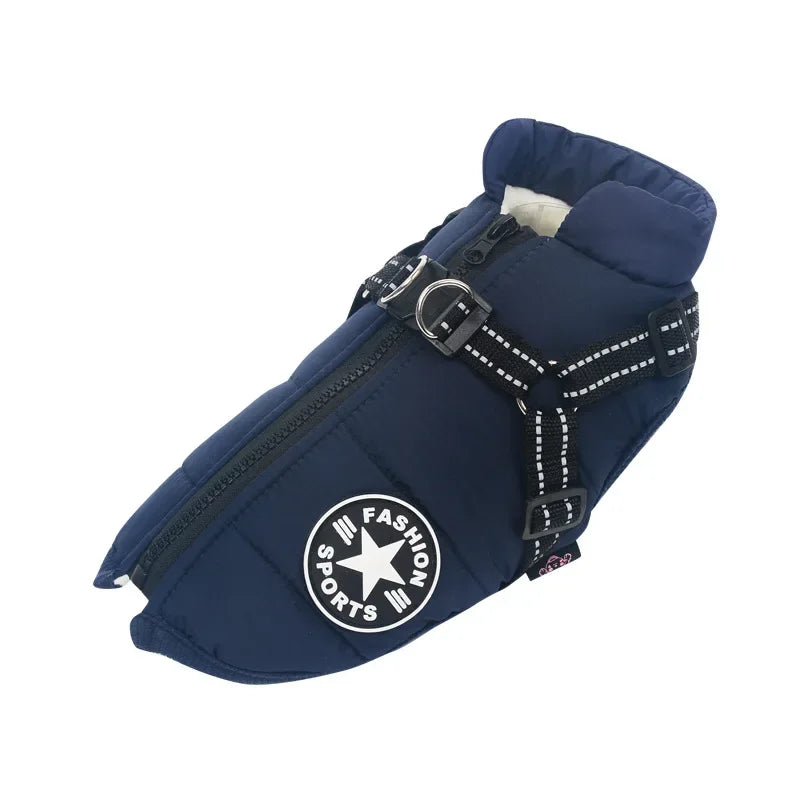 El arnés chaleco para perro de invierno impermeable con forro de piel
