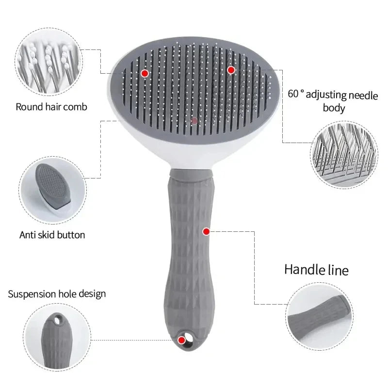 The Fur Self-Cleaning Pet Grooming Brush